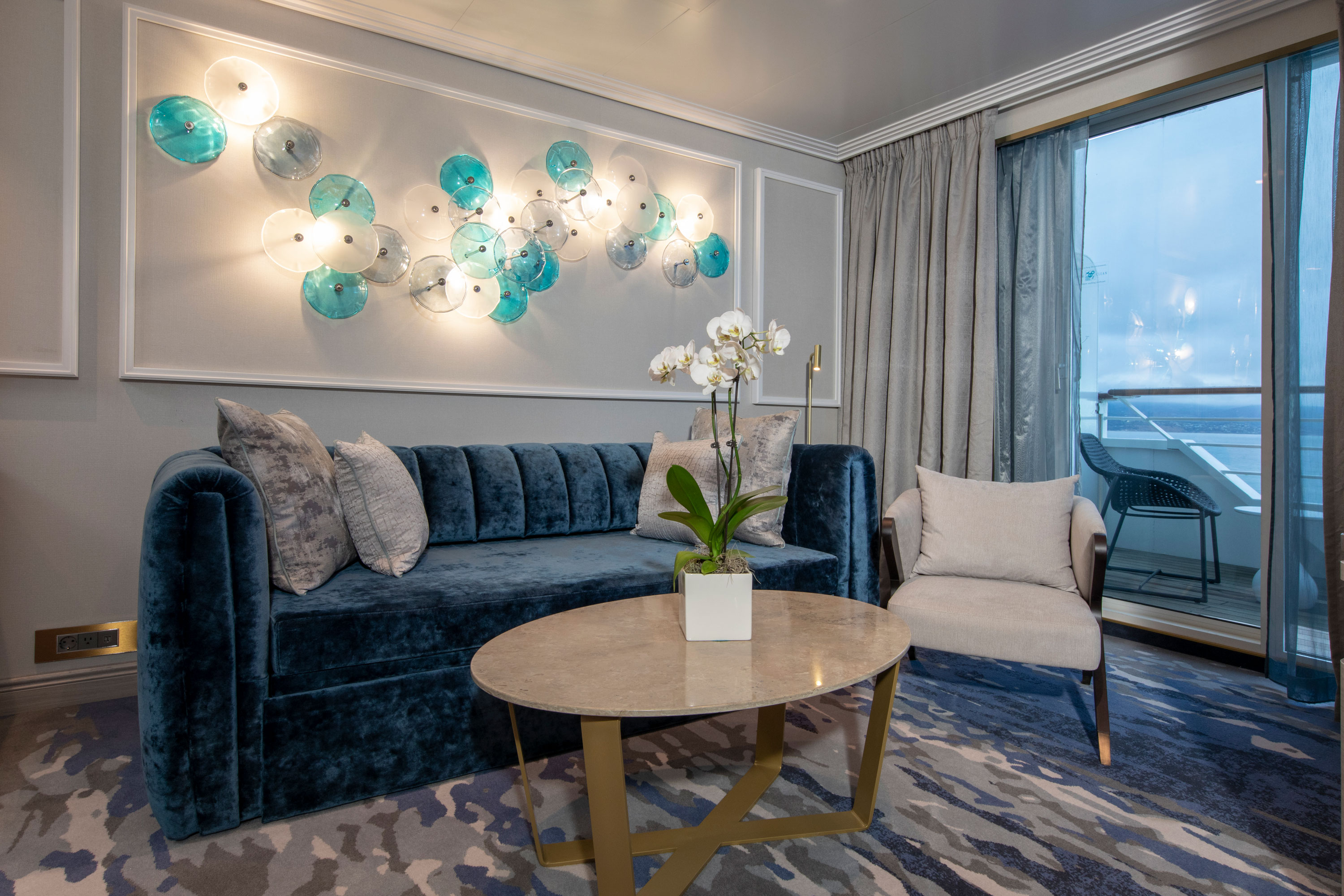 Crystal Cruises - Crystal Serenity - Accommodation - Seabreeze Penthouse Suite with Verandah 1.jpg